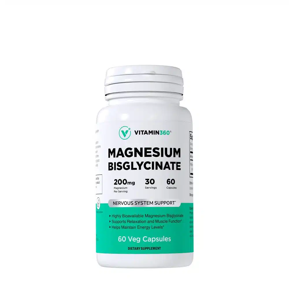 Vitamin360 - Magnesium Bisglycinat, 200 mg (60 Vegkapslar) | Nya produkterVitaminer och MineralerMagnesium | Apoteka
