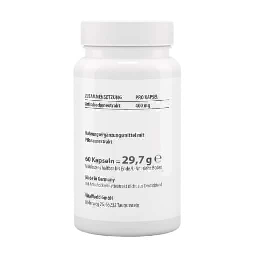Vitaworld - Kronärtskocka 400 mg, 60 kapslar - Bild 2