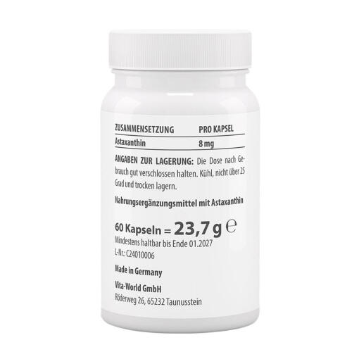 Vitaworld - Astaxantin, 8 mg, 60 kapslar - Bild 2