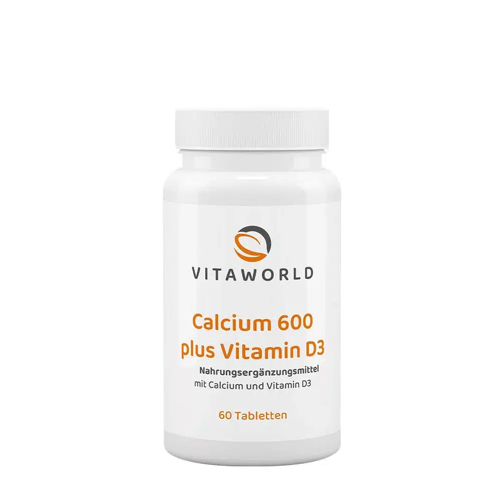 Vitaworld - Kalcium 600 plus Vitamin D3, 60 tabletter | D-vitaminHälsokostKalcium | Apoteka