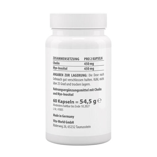 Vitaworld - Kolin + Inositol 450/450 mg, 60 kapslar - Bild 2