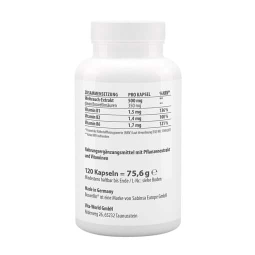 Vitaworld - Frankincense 500 mg, 120 kapslar - Bild 2
