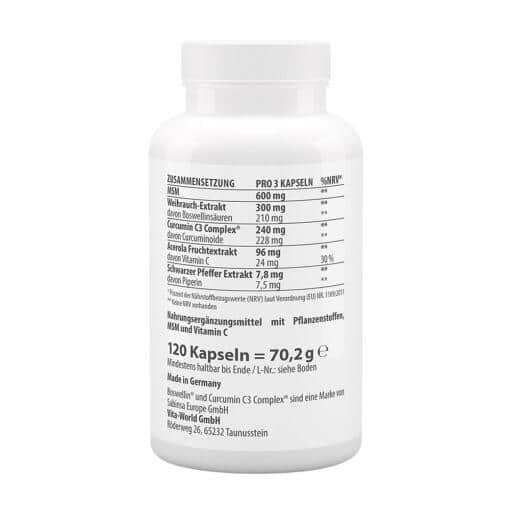 Vitaworld - Frankincense + Gurkmeja, 120 kapslar - Bild 2