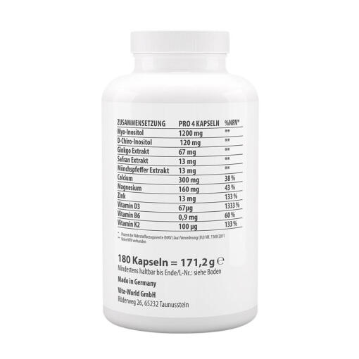 Vitaworld - Inositol Complex, 180 kapslar - Bild 2