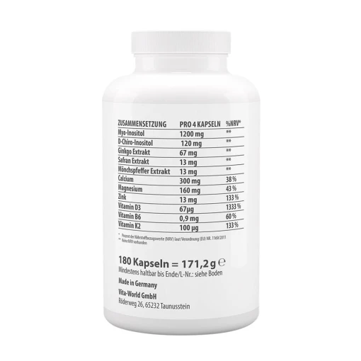 Vitaworld - Inositol Complex, 180 kapslar - Bild 2