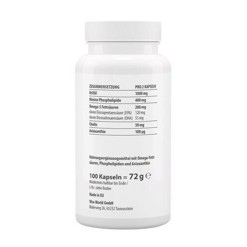 Vitaworld - Krillolja från Antarktis, 500 mg (100 kapslar) - Bild 2