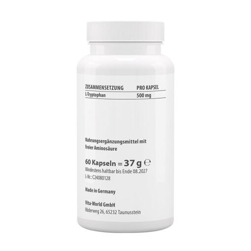 Vitaworld - L-Tryptofan, 500 mg, 60 kapslar - Bild 2