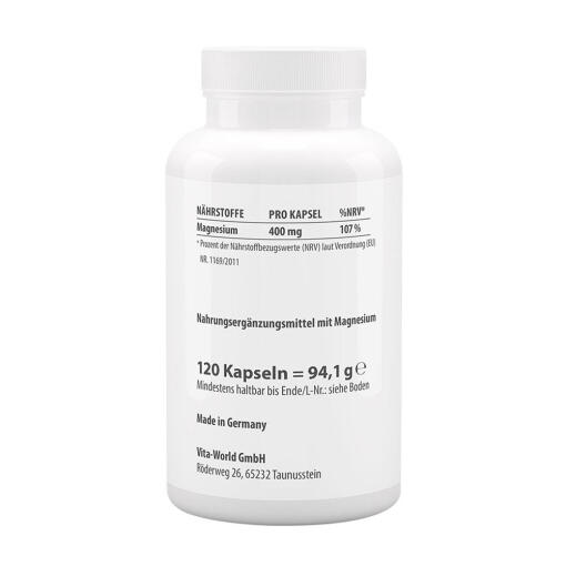 Vitaworld - Magnesium 400, 120 kapslar - Bild 2