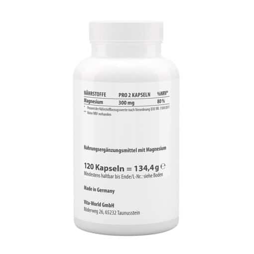 Vitaworld - Magnesiummalat, 1000 mg, 120 kapslar - Bild 2