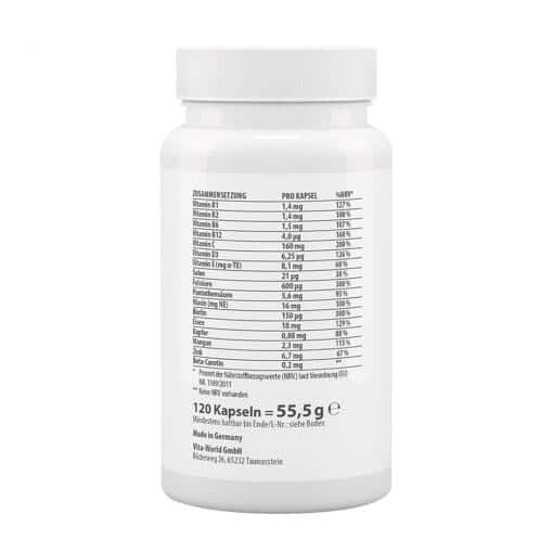 Vitaworld - Multiplex A-Z Utan Vitamin K, 120 Kapslar - Bild 2
