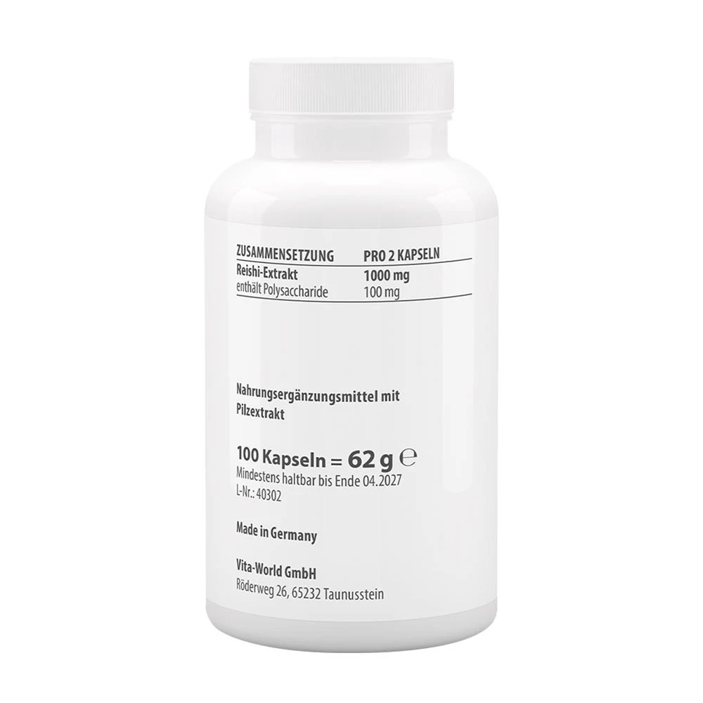 Vitaworld - Reishiextrakt, 500 mg (100 kapslar) - Bild 2