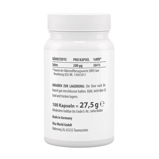 Vitaworld - Selen 200 mcg, 100 kapslar - Bild 2