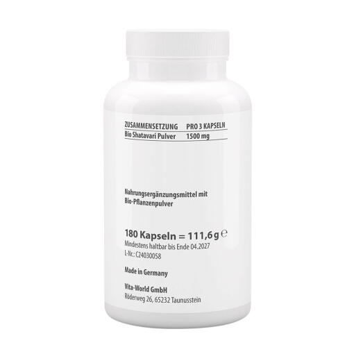 Vitaworld - Shatavari Ekologisk, 500 mg, 180 Kapslar - Bild 2