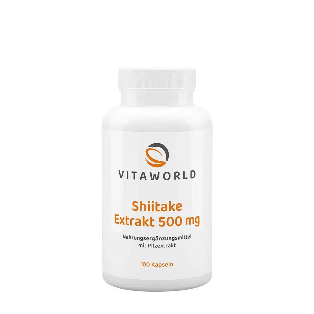 Vitaworld - Shiitakeextrakt, 500 mg (100 kapslar) | HälsokostSvamptillskottÖrter och växtbaserade preparat | Apoteka