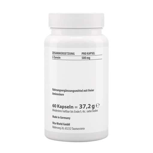 Vitaworld - Tyrosin, 500 mg, 60 kapslar - Bild 2
