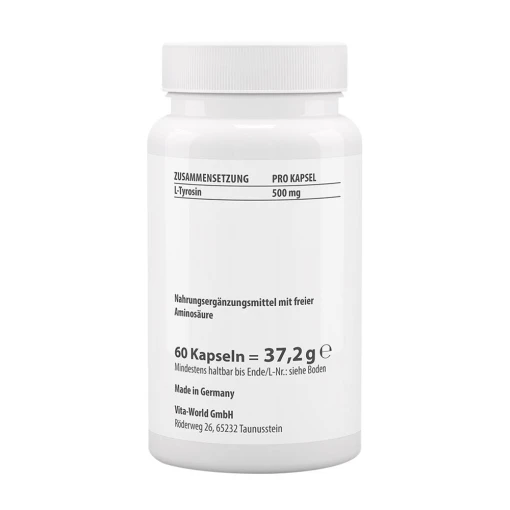 Vitaworld - Tyrosin, 500 mg, 60 kapslar - Bild 2