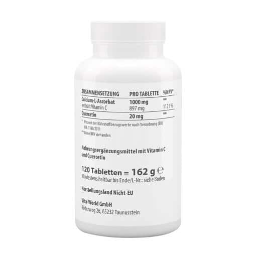 Vitaworld - Vitamin C 1000 Buffrad + Quercetin, 120 tabletter - Bild 2