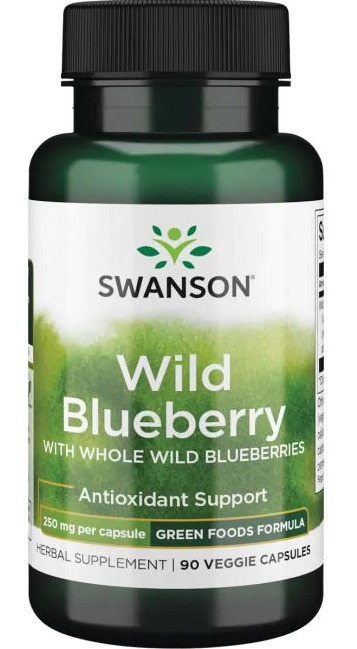 Swanson - Vild Blåbär, 250 mg - 90 kapslar | Vitaminer och MineralerHälsa och välbefinnandeAntioxidanterÖrttillskottHälsokostÖrter och växtbaserade preparat | Apoteka
