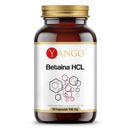 Yango - Betain HCL, 90 kapslar | Vitaminer och MineralerOmegas - EFA - CLA - oljorAminosyror och BCAAIndividuella aminosyrorFitness och träningMatsmältningshälsa | Apoteka