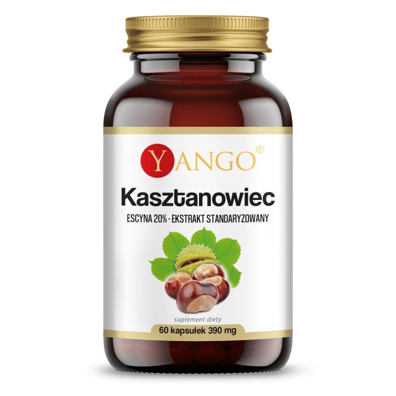 Yango - Kastanjextrakt med 20% Escin, 60 kapslar | Vitaminer och MineralerÖrter och växtbaserade preparat | Apoteka