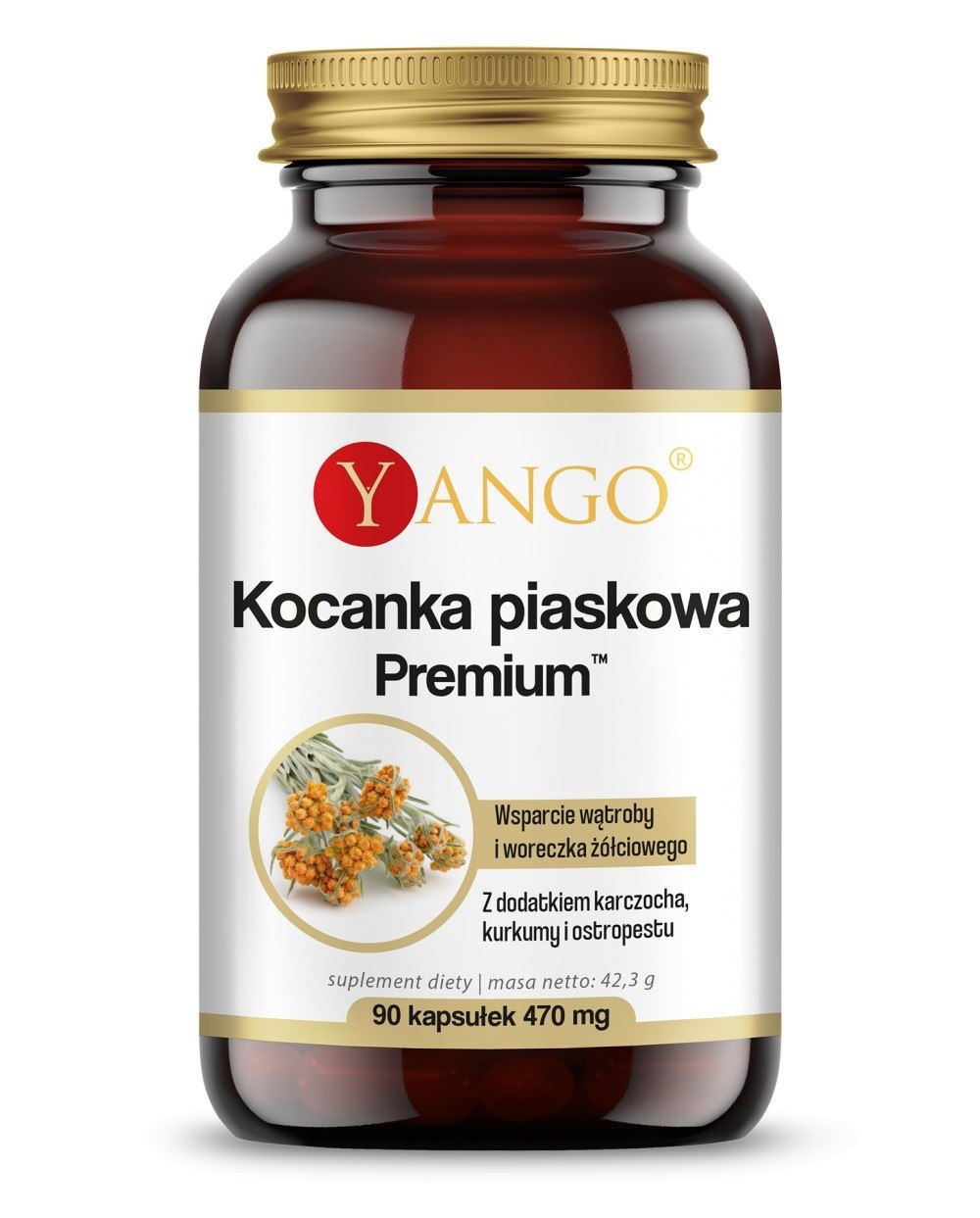 Yango - Helichrysum Arenarium Premium, 90 kapslar | Vitaminer och MineralerHälsa och välbefinnandeÖrttillskottMatsmältningshälsaGurkmejaMjölktistelÖrter och växtbaserade preparat | Apoteka
