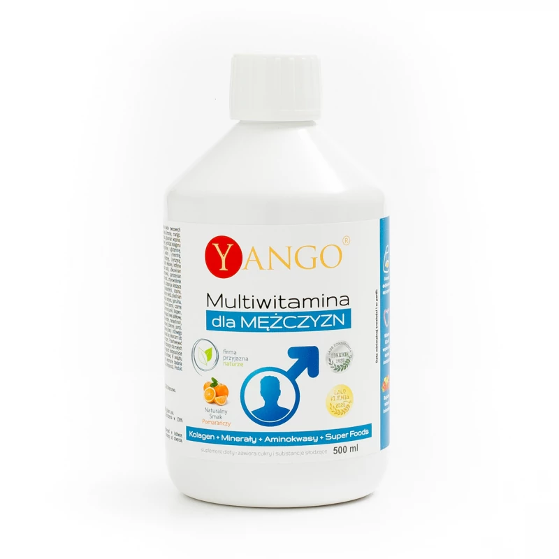 Yango - Multivitamin för män, 500 ml | Vitaminer och MineralerMultivitaminerKvinnors vitaminerSpirulina | Apoteka