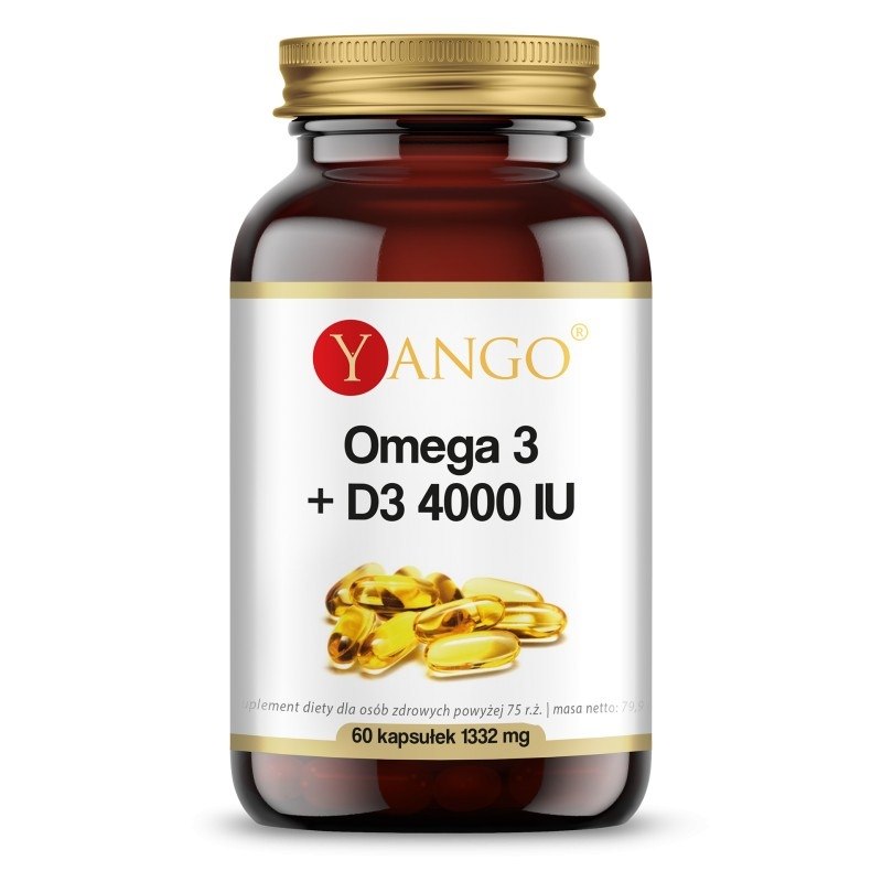 Yango - Omega 3+D3 4000 IU, 60 kapslar | Vitaminer och MineralerD-vitaminOmegas - EFA - CLA - oljorOmega och fiskoljaOmega & Näringsoljor | Apoteka