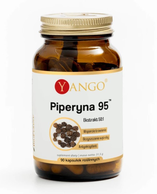 Yango - Piperin 95, 90 kapslar | Vitaminer och MineralerHälsa och välbefinnandeHälsokostMatsmältningshälsaÖrter och växtbaserade preparat | Apoteka