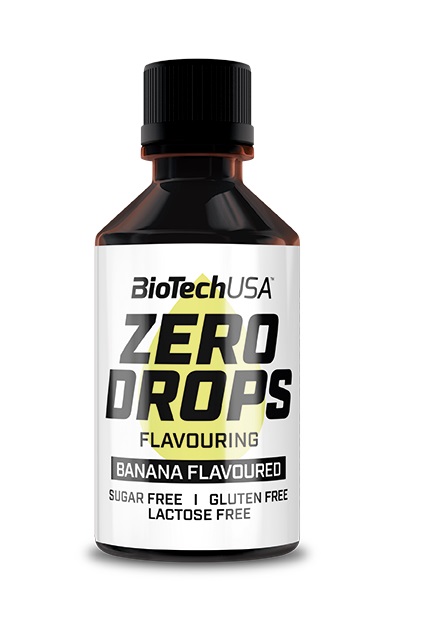 BioTechUSA - Zero Drops, Banan, 50 ml | HälsokostSötningsmedel | Apoteka