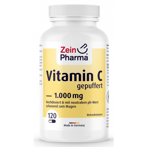 Zein Pharma - Buffrat C-vitamin, 1000 mg - 120 kapslar | Vitaminer och MineralerVissa vitaminerC-vitaminHälsokostKreatintillskottFitness och träningVitamin C | Apoteka