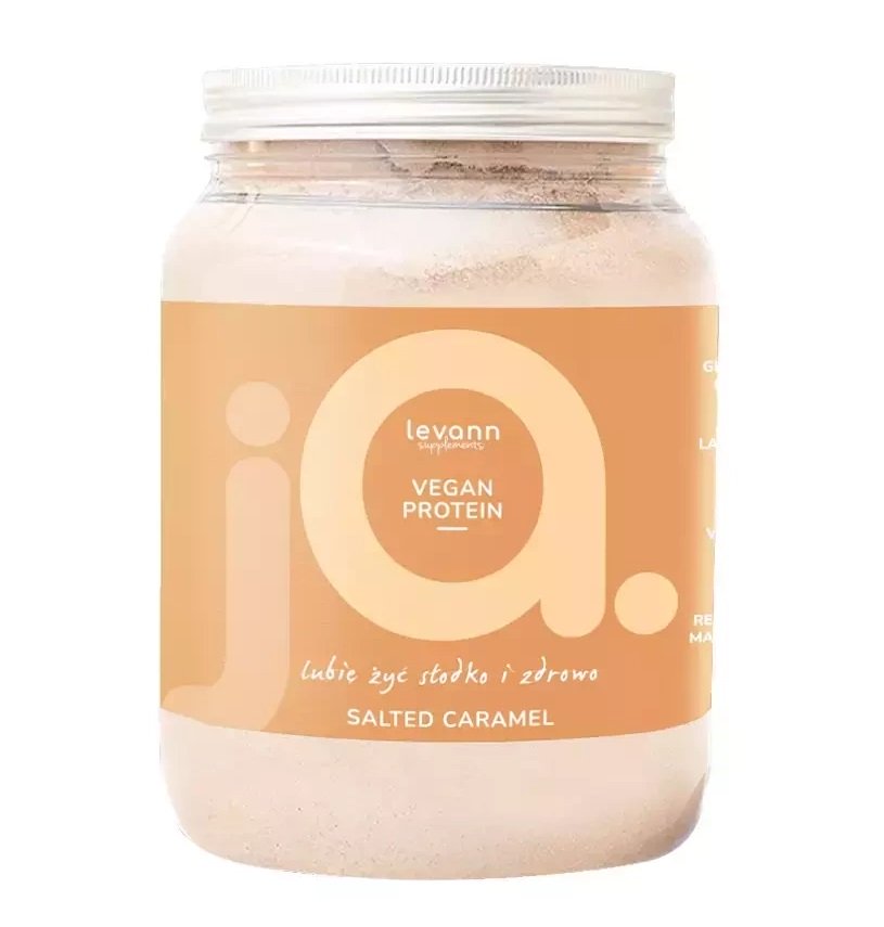 Levann - Veganskt Protein, Saltad Karamell, 500g | Veganska produkterHälsokostVäxtproteinerVassleprotein | Apoteka