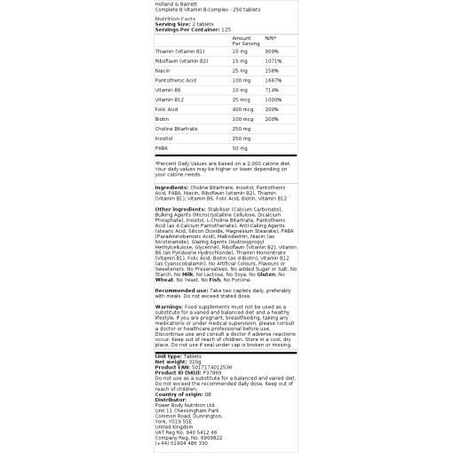 Holland & Barrett - B-Vitaminkomplex, komplett - Bild 3