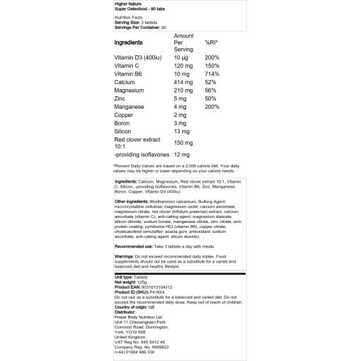 Higher Nature - Super Osteofood, 90 tabletter - Bild 2