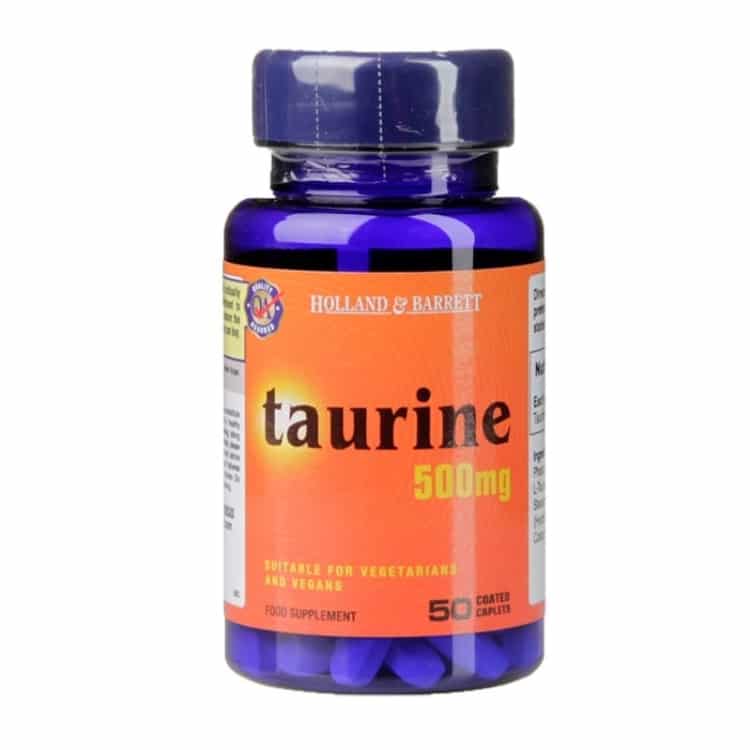 Holland & Barrett - Taurin, 500 mg, 50 kapslar